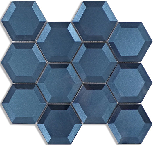 Glass Hexagon Mosaic Glossy 10X9