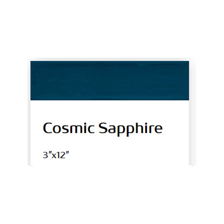 Flow 3X12 ceramic tile backsplash kitchen wall tiles cosmic sapphire