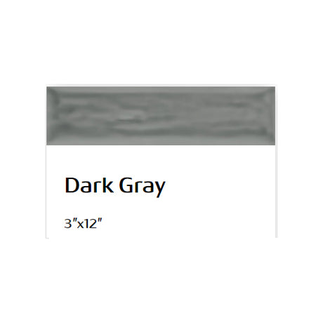 Flow 3X12 ceramic tile backsplash kitchen wall tiles dark gray