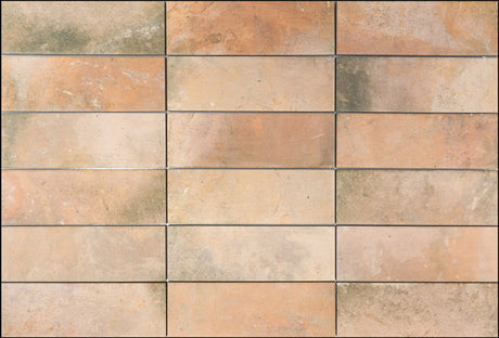dark subway tiles 2x6 terracotta italy