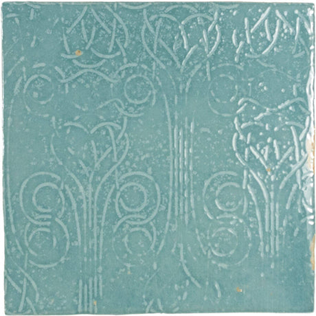 aqua Zellige Decor Porcelain Tile Gloss 5x5