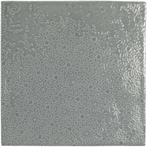 grey Zellige Decor Porcelain Tile Gloss 5x5