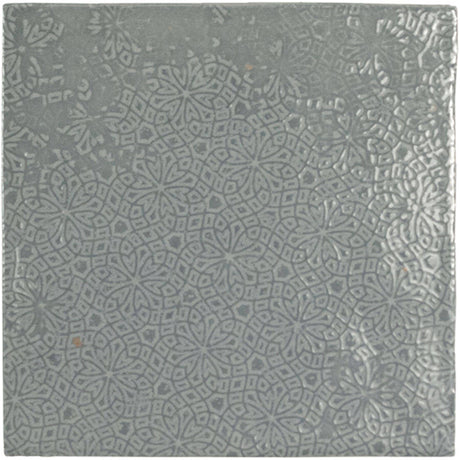 grey Zellige Decor Porcelain Tile Gloss 5x5