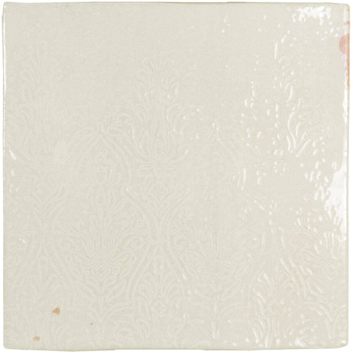 white Zellige Decor Porcelain Tile Gloss 5x5