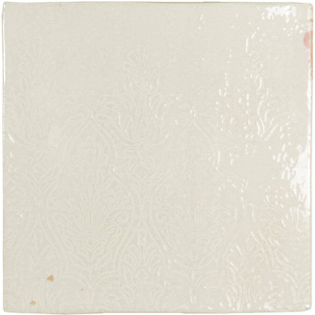 white Zellige Decor Porcelain Tile Gloss 5x5