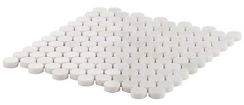 Bianco Dolomite 1” Penny Round floor tile