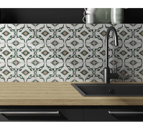 green backsplash tile dragonera