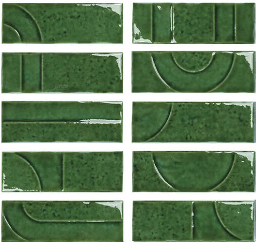 emerald subway tiles
