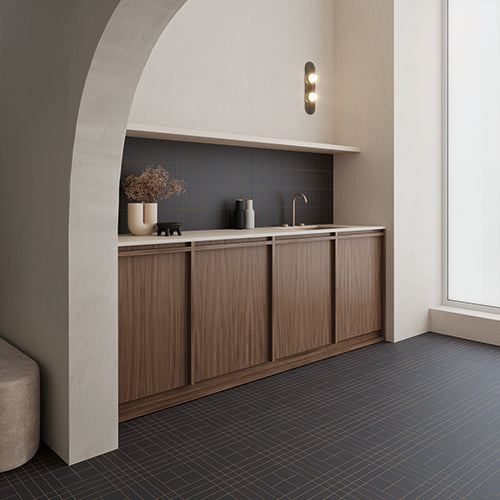 living room Raster Porcelain Tile Fine Lines Matte 6x6