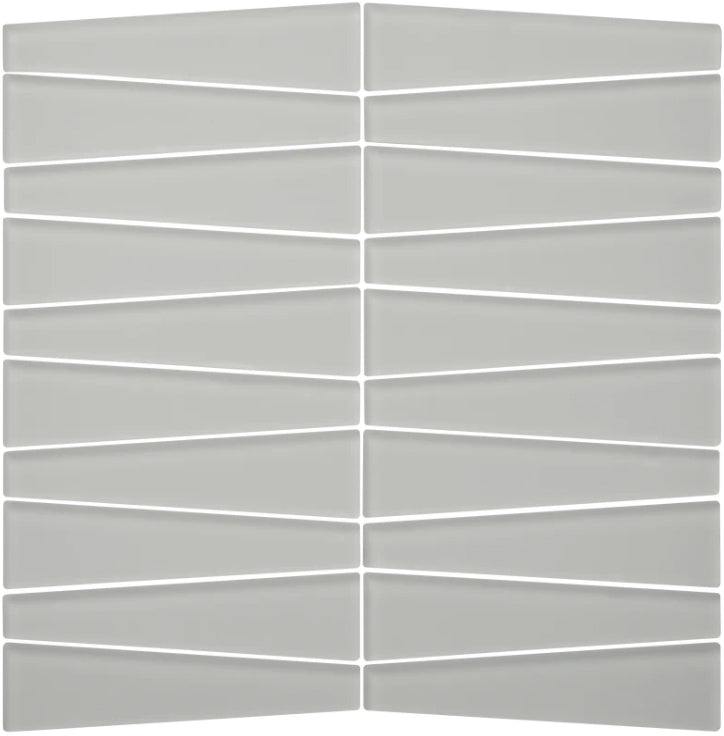 Waveline Matte Finish Glass Mosaic Tile