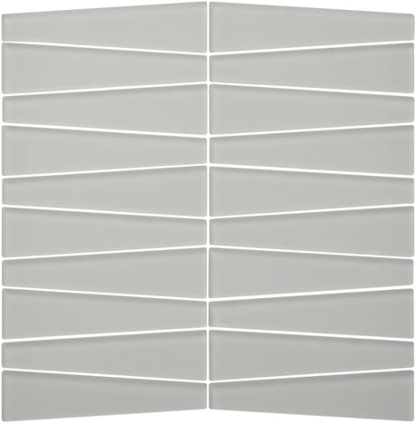 Waveline Matte Finish Glass Mosaic Tile