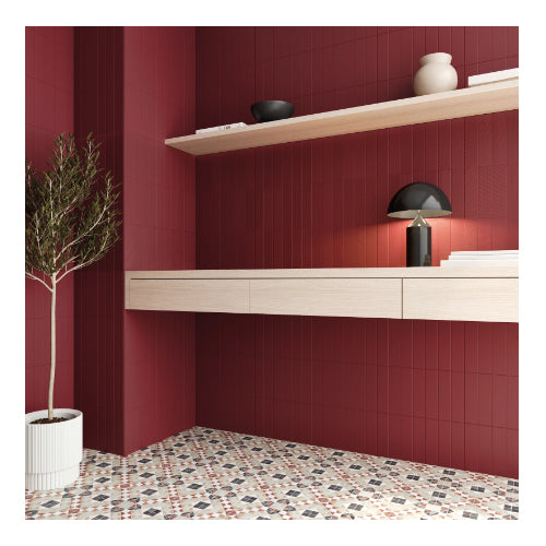texture ceramic matte tile garnet