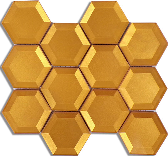Glass Hexagon Mosaic Glossy 10X9