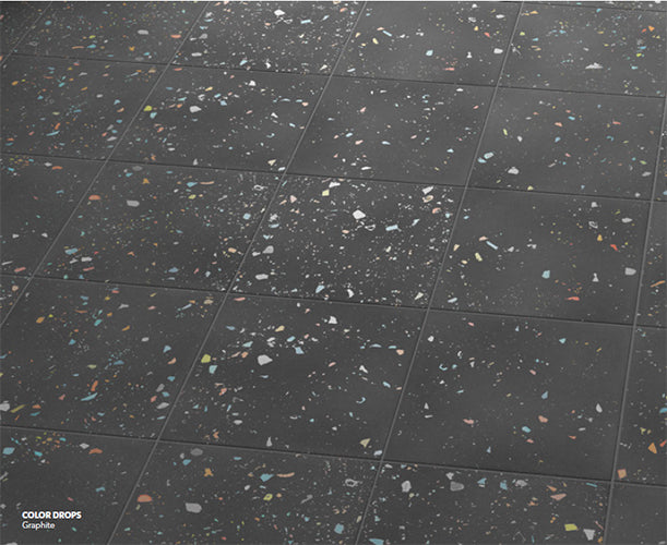 Color Drops Field Tile Matte 7x7