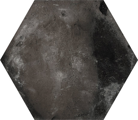 graphite Cottage Hexagon Porcelain Tile 5.5x6.3