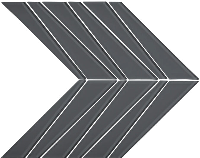 graphite wall tiles Palms Gloss Glass Mosaic Tile