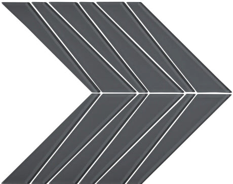 graphite wall tiles Palms Gloss Glass Mosaic Tile
