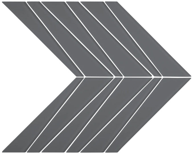 graphite Palms Matte Glass Mosaic Tile