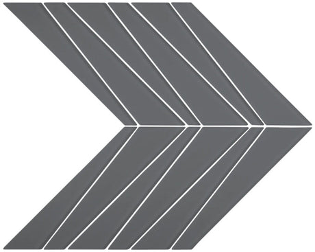 graphite Palms Matte Glass Mosaic Tile