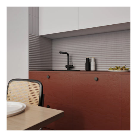 twin peaks ceramic matte tile grey