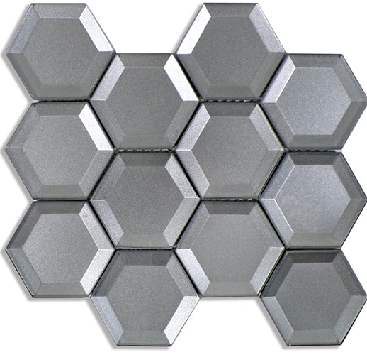Glass Hexagon Mosaic Glossy 10X9