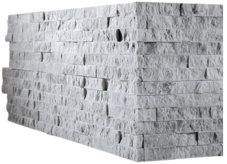 hazy grey Ledger Corner Split Face Textured Wall Tile