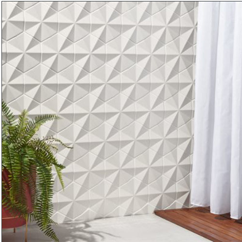 Define Ogassian White Matte Porcelain Tile 3D 6" Hex