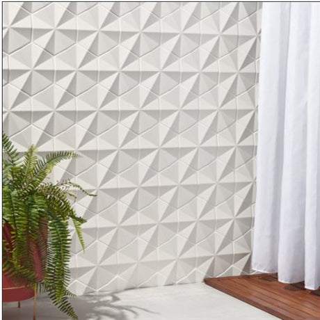 Define Ogassian White Matte Porcelain Tile 3D 6" Hex
