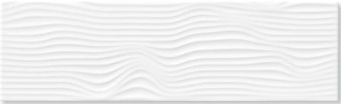 3.5"x12" Ebb and Flow Gloss Ceramic Tile just white