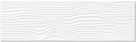 3.5"x12" Ebb and Flow Gloss Ceramic Tile just white