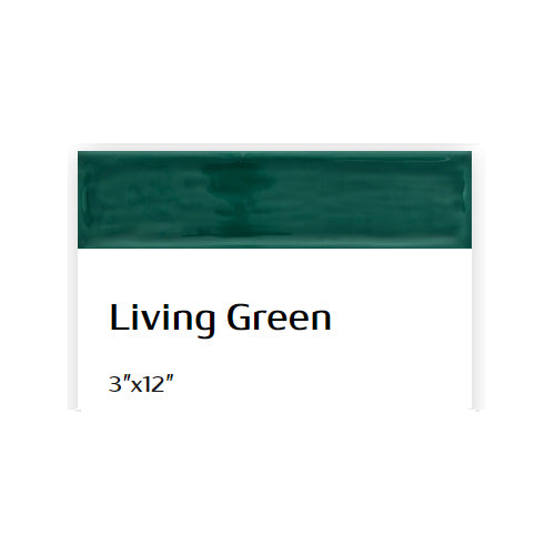 Flow 3X12 ceramic tile backsplash kitchen wall tiles living green