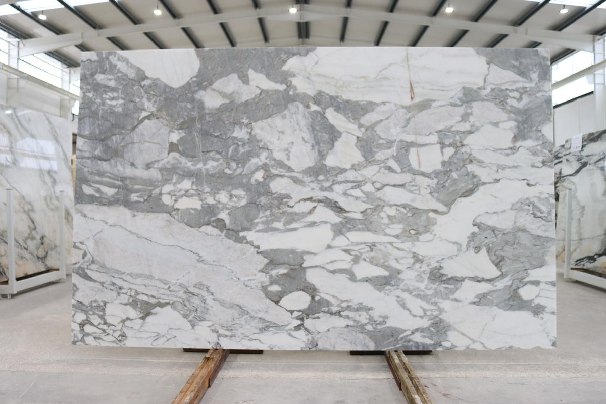 Arabescato Vagli Marble Honed 77" x 124" Natural Stone slab