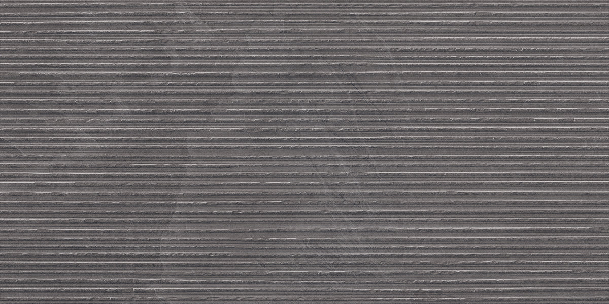 Overland 24x48 Matte Grooved Deco Anthracite porcelain tile