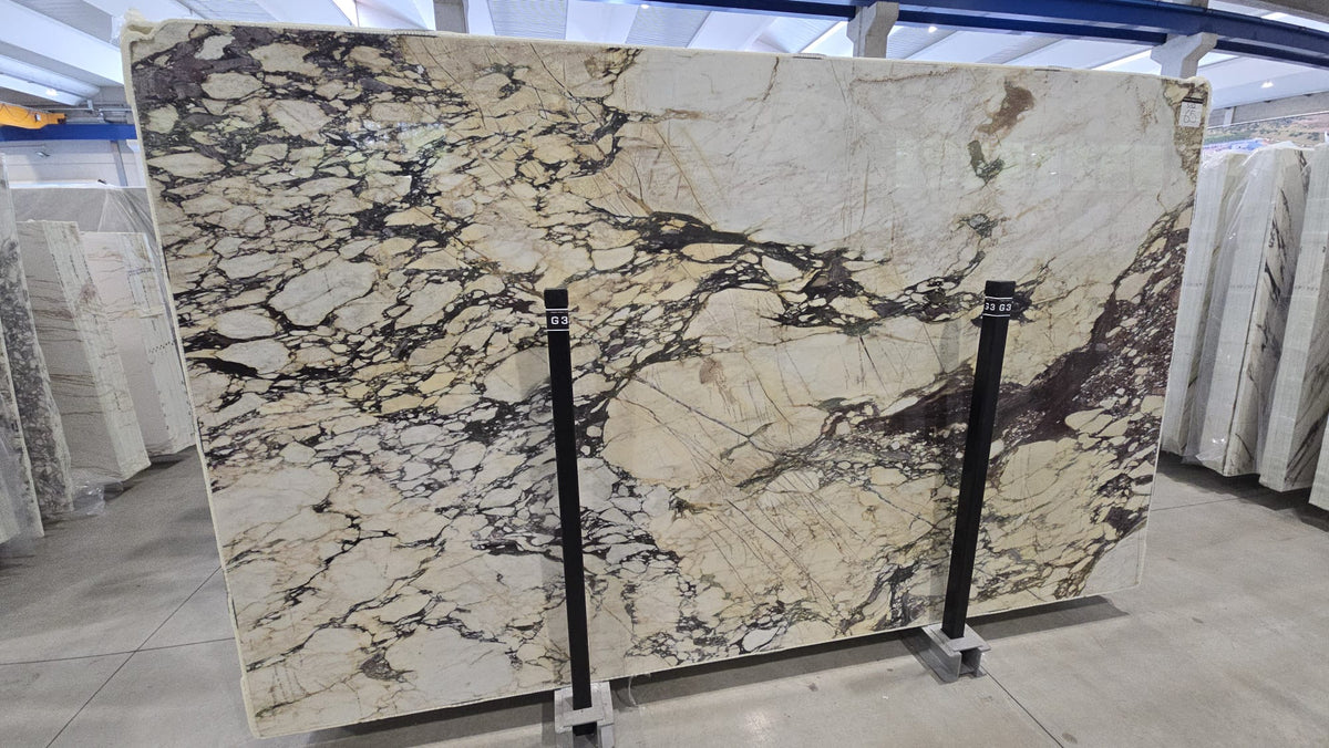 Calacatta Viola Marble Honed 79" x 133" Natural Stone slab