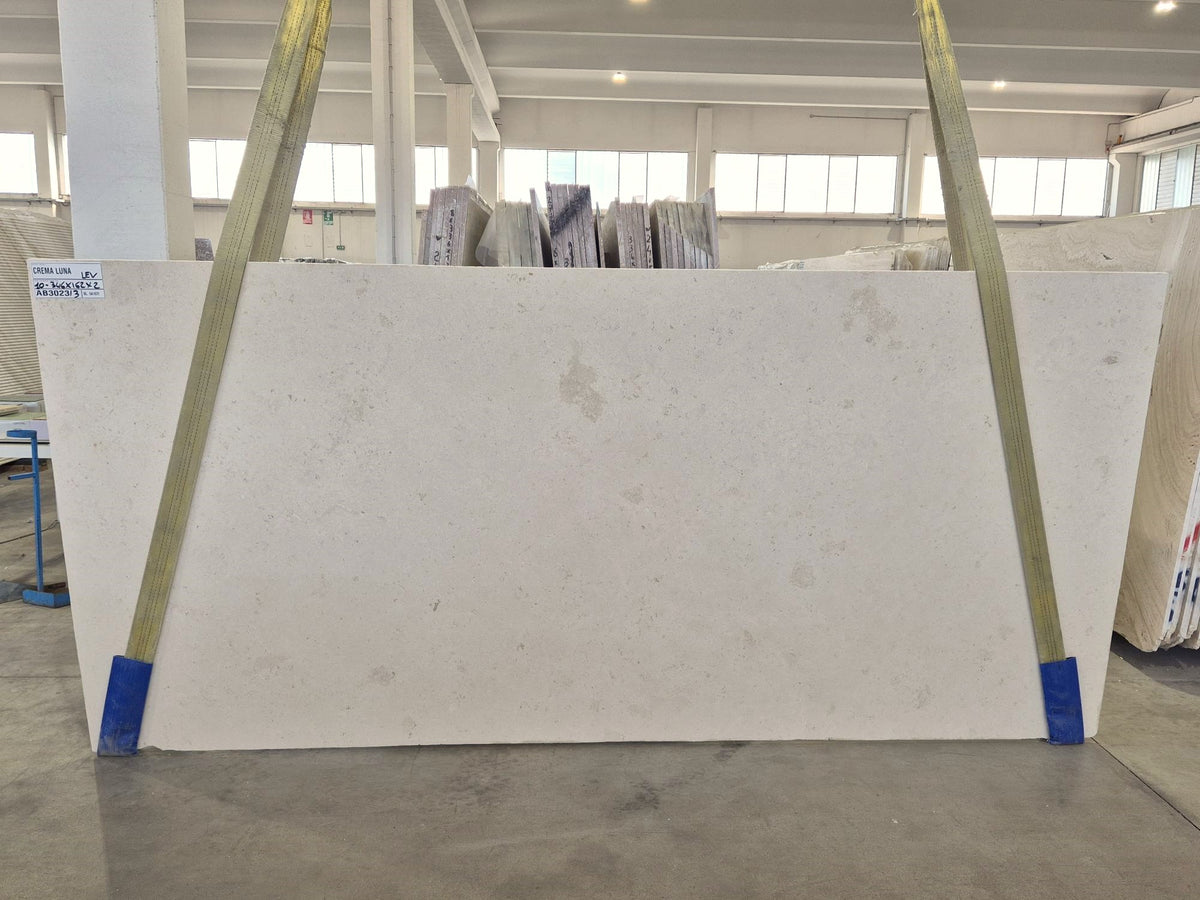 Crema Luna Limestone Honed 63" x 135" Natural Stone slab
