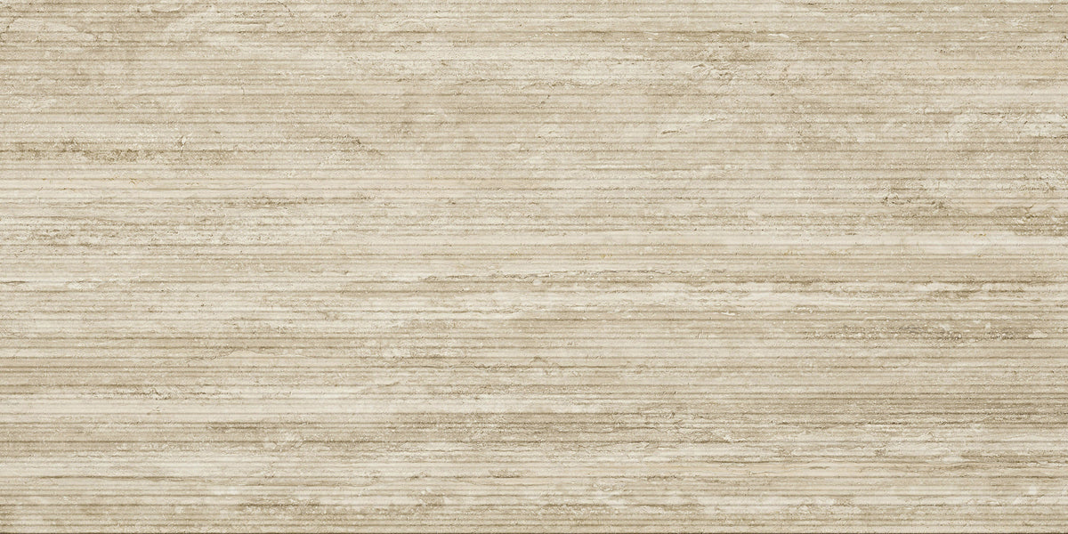 New Classic Travertine 24x48 Lines Deco Travertine Beige porcelain tile