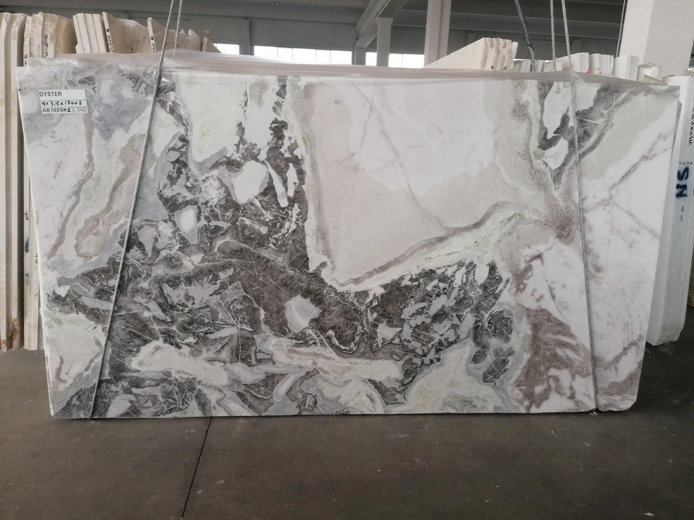 Oyster Marble Polish 67" x 120" Natural Stone slab