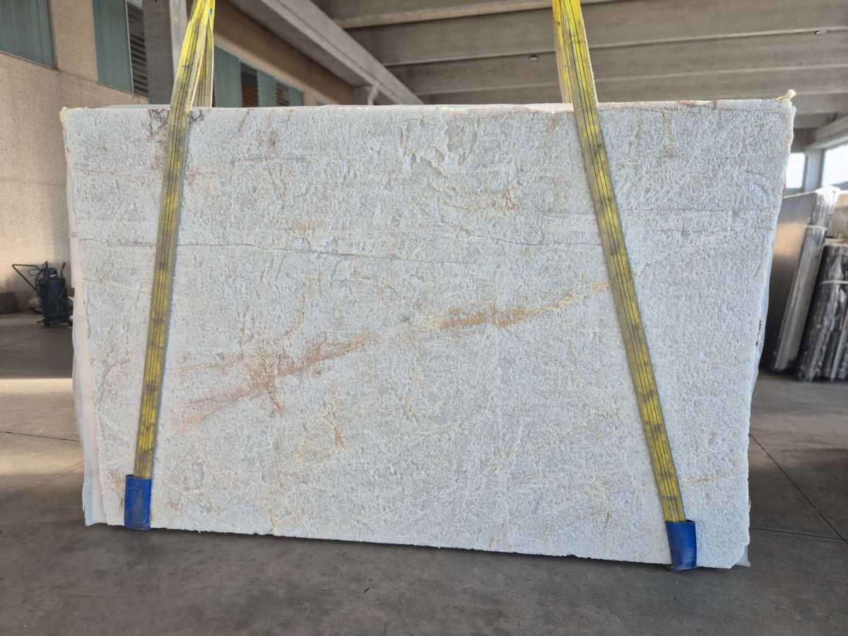 Cristallo Frost Cleft Quartzite Bush Hammered 79" x 120" Natural Stone slab