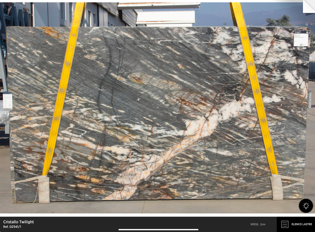 Cristallo Twilight Quartzite Polish 76" x 129" Natural Stone slab