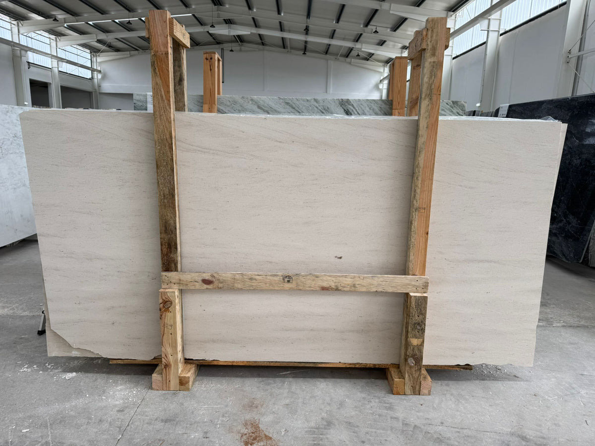 Moca Cream Limestone Brushed 57" x 118" Natural Stone slab