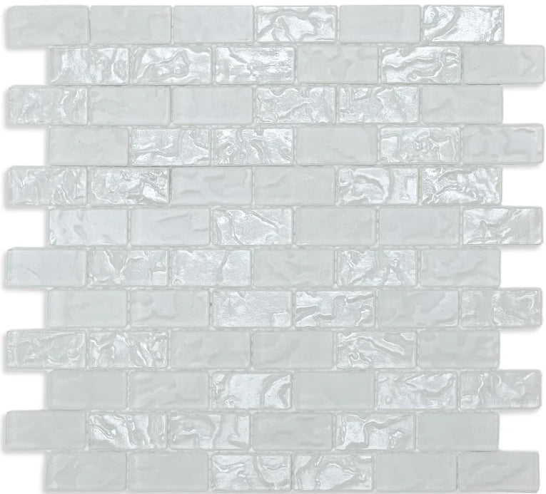 molten frost 1"x2" Offset Lava Glass Mosaic