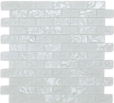 molten frost 1"x2" Offset Lava Glass Mosaic