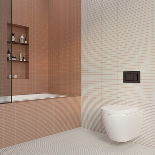 mud color bathroom wall Raster Porcelain Tile Matte 6x6