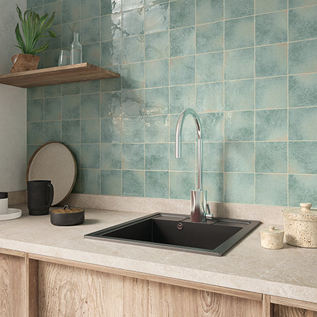 green Enso Nakama Field Tile Matte 5x5