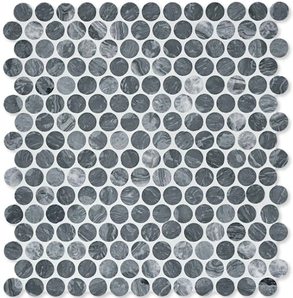 Stone Mosaics Penny Rounds honed tiles