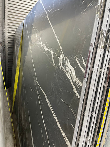 book matched Nero Marquina Porcelain Slab Honed
