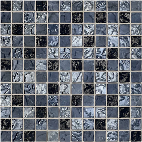 1”x1” Straight Set Lava Glass Mosaic