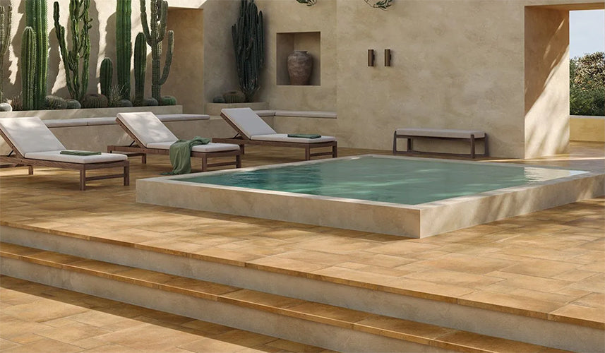 Valdorcia Italian floor tiles cotto ocra more