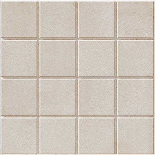 off white Raster Porcelain Tile Grids Matte 6x6