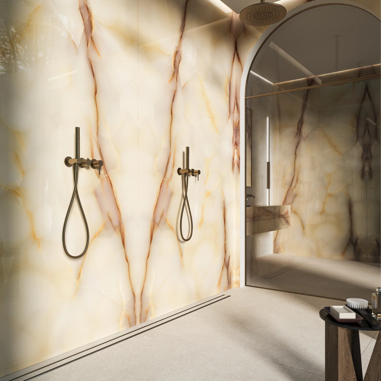 Level Onyx Miele Full Lappato Porcelain Slab